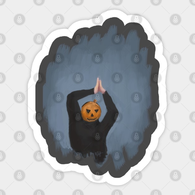 Dancing pumpkin Sticker by mailshansen